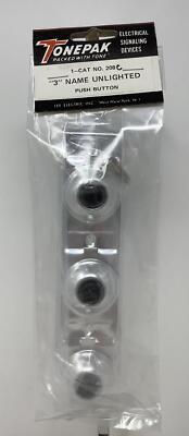 Lee Electrical 208C Silver Tonepak Packed w/ Tone 3 Name Unlighted Push Button