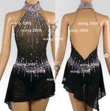 Ice Figure Skating Dresses Custom Competition Skating Dress Girls black