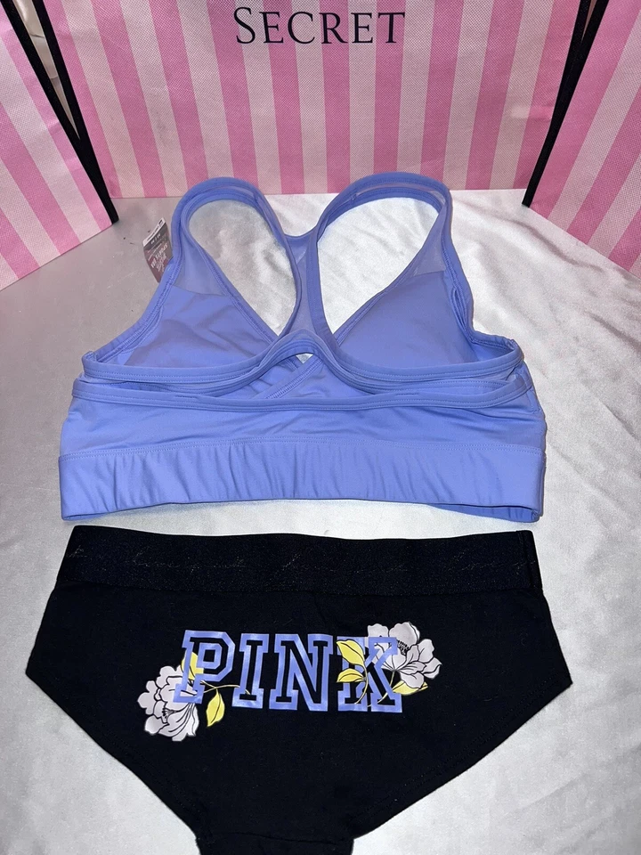 Victorias Secret PINK Sports Bra Lightly Lined Medium Bra/Small Panty - Image 2 of 3