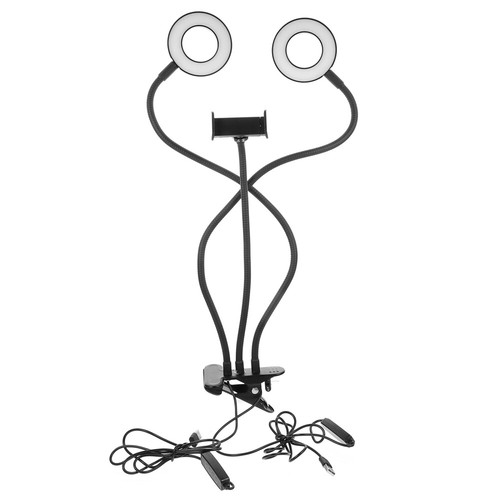 Doppelkopfbeleuchtung Tragbares LED-Selfie-Licht Clip-on-Selfie-Lampe - 第 1/12 張圖片
