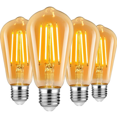 E27 Edison Vintage LED Lampe Filament Leuchtmittel Glühbirne Retro Bulb Warmweiß