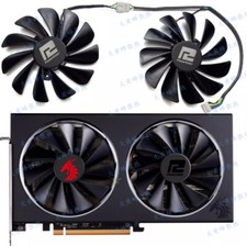 A pair of POWERCOLOR/DYLAN RX5700XT 5700 5600XT Red Dra graphics fans