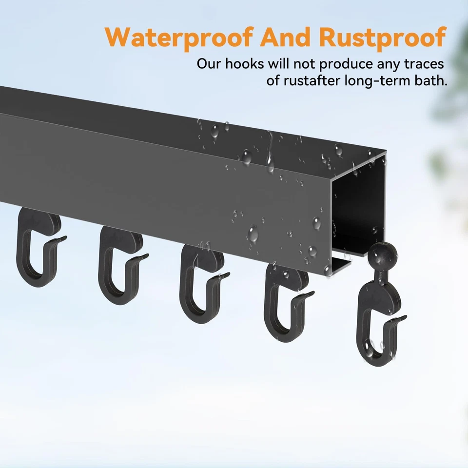 56 pacotes de ganchos de plástico para rede mosquiteira e cortinas de gazebo, deslizamento liso - Imagem 3 de 4