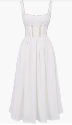 House of CB PERLE White Lace Trim Midi Dress size L | eBay House of CB PERLE White Lace Trim Midi Dress size L | eBay