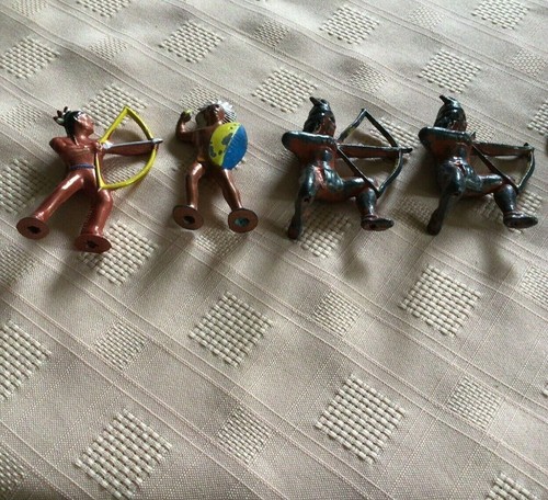 VinBarclay Manoil Cast Lead North American Indians Toy Soldiers - Picture 4 of 5