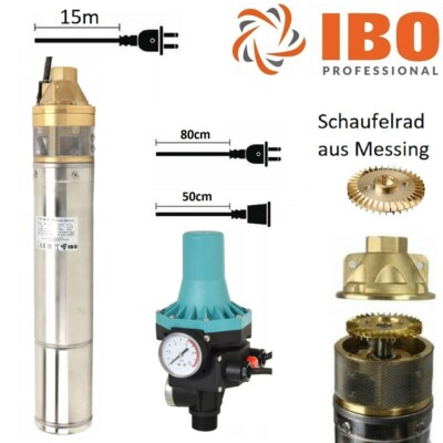 3'' u. 4'' Tiefbrunnenpumpe SKM100 Brunnenpumpe 2400L/h 6bar Pumpensteuerung PC13