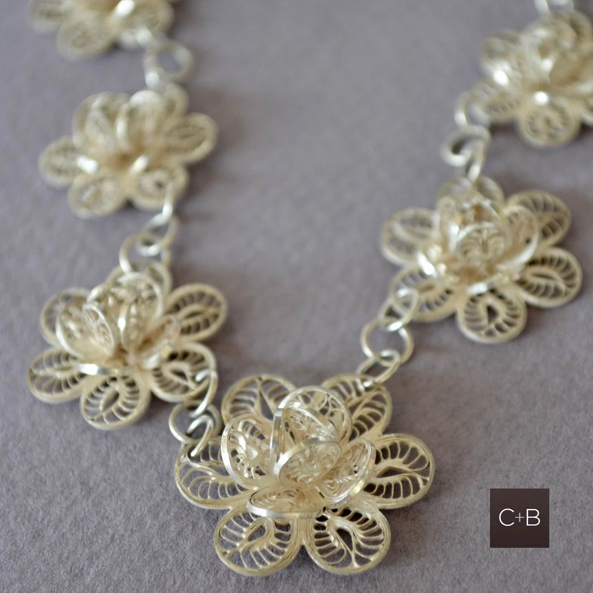 Mexican silver necklace vintage shop