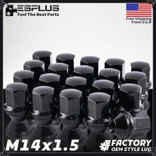 20 Pc Jaguar OEM Lug Nut Black M14x1.5 7/8 He...