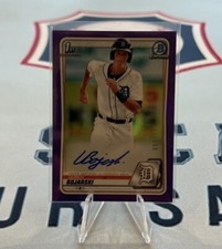 2020 Bowman Chrome #CPA-UB Ulrich Bojarski Tigers Auto Purple /250