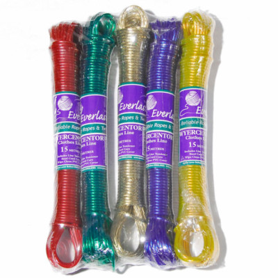 Wyercentor Étendoir À Linge En Acier Coloré Épaisseur 3,5 Mm Doré 20 M[H40] - Maison