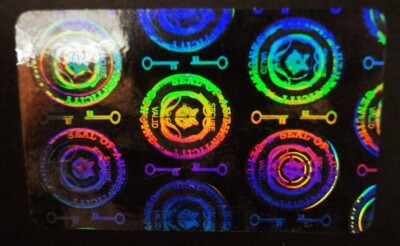 Hologram Overlays Horizontal Shield and Key Inkjet Teslin ID Cards - Lot of 25