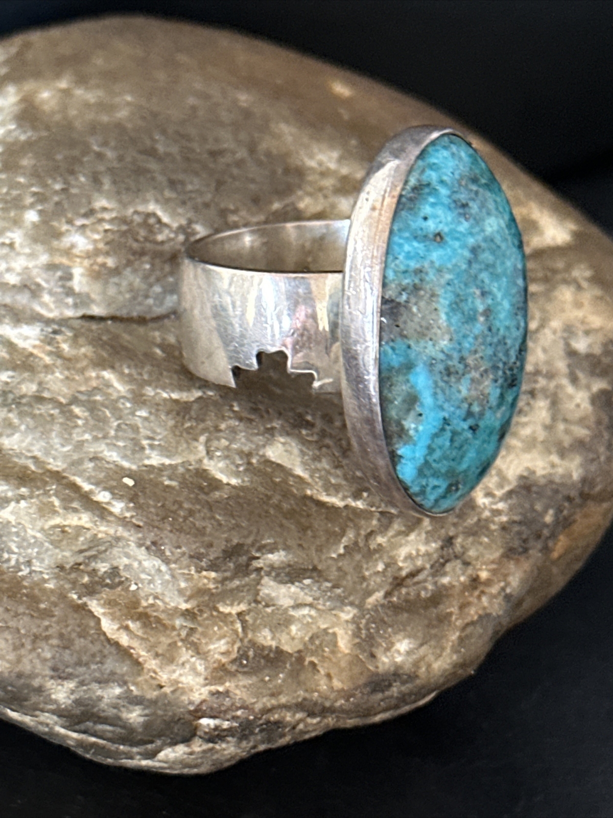 Blue Kingman Turquoise Navajo Sterling Silver Ring Size 10.5 14699 | eBay