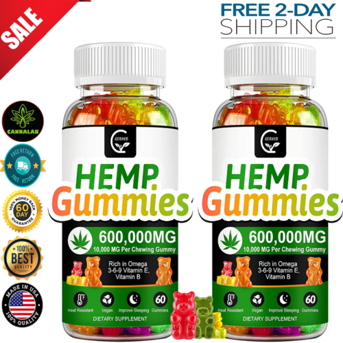 2 Pack Gummies Pain Relief Reduce Stress Support Memory Improve Sleep Calm relax