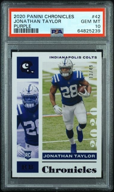 Jonathan Taylor Panini Chronicles #42 Purple