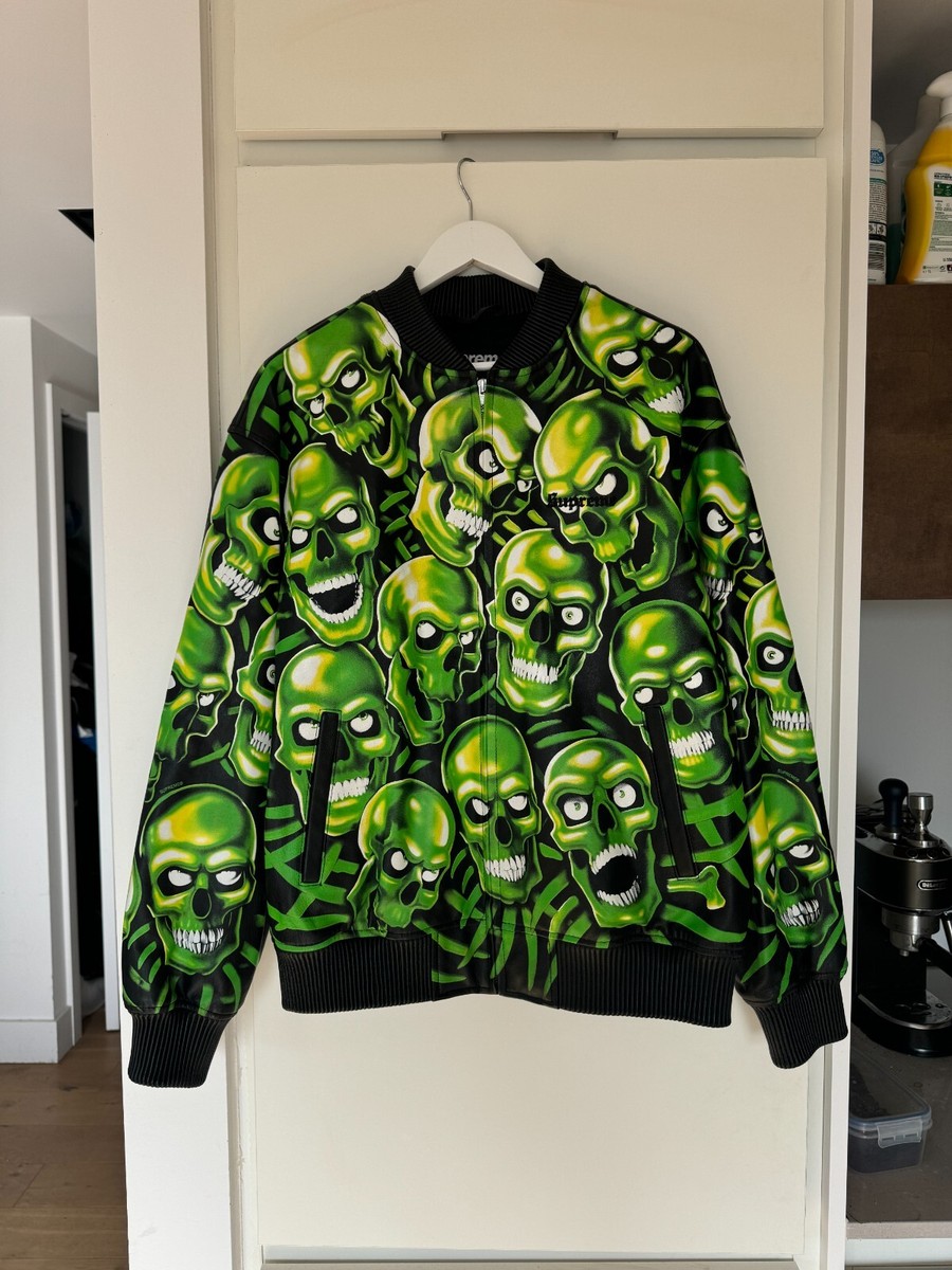 SUPREME SS18 SKULL PILE LEATHER JACKET SIZE LARGE UK