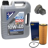 MotoröL Set 10W-40 5 Liter + ÖLfilter SH 420 P + Schraube FüR Seat Inca VW Caddy