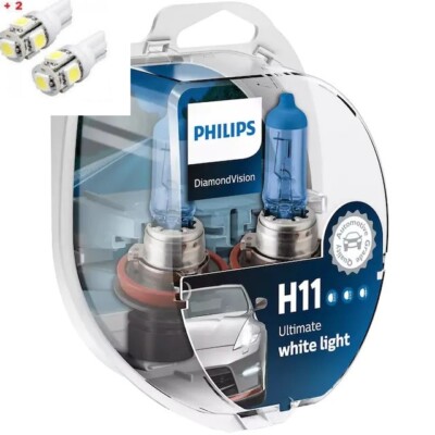 Philips Diamond Vision H11 Twin 2 free LED T10/W5W