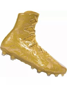 gold football cleats under armour