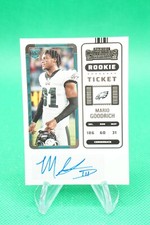 2022 Contenders Rookie Ticket #295 Mario Goodrich Auto Philadelphia Eagles BG6