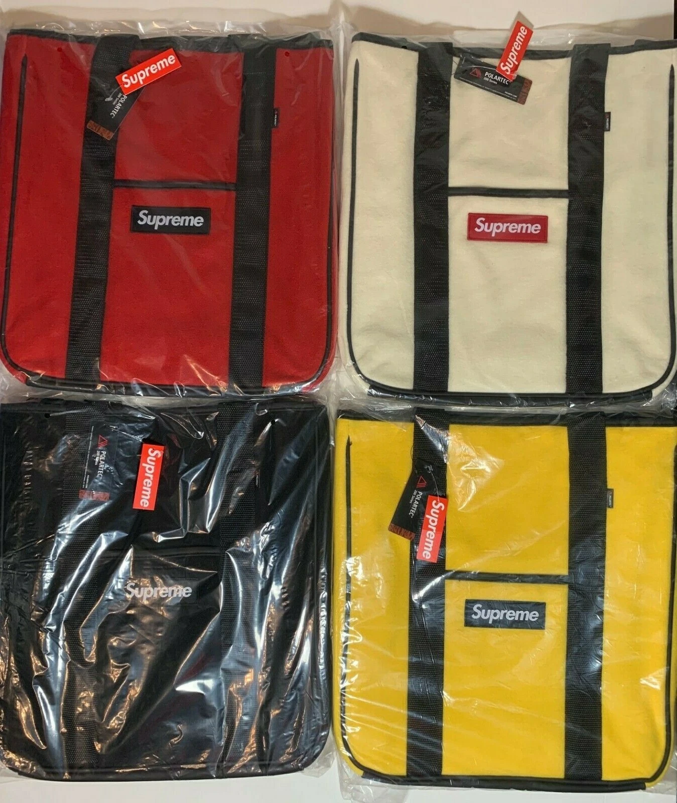 LOT NEUF ENSEMBLE SAC SAC SAC SAC SAC SAC SUPREME POLARTEC SUPREME POLARTEC NOIR ROUGE JAUNE JAUNE FW18 TRANSPORT TOUS LES OS