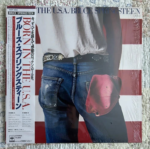 BRUCE SPRINGSTEEN BORN IN THE U.S.A. 1ST PRESS 28AP2850 JAPAN OBI (SHRINK)LP NM-