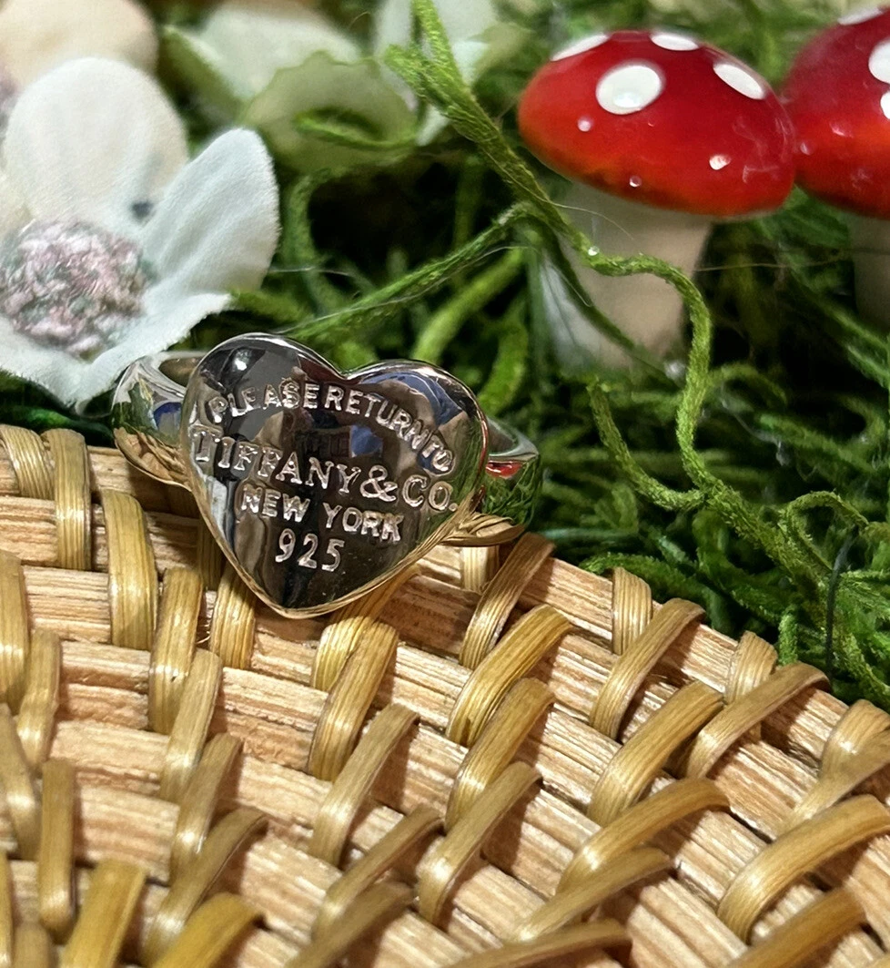 Ring Sterling's Silver 925 Heart Return Tiffany New York 🗽7 | eBay