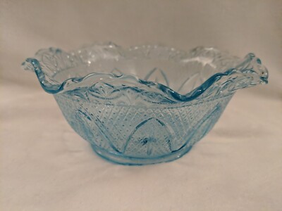 Vintage Princess House Pale Blue Pedastal Bowl w/ Petal Pattern | eBay
