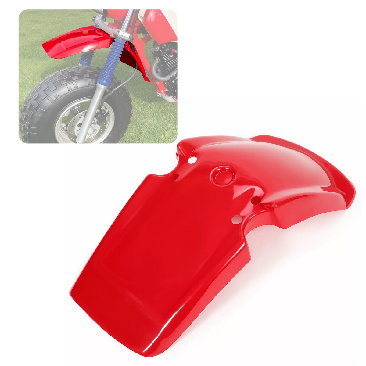 ABS Plastic Front Fender Red for Honda ATC200X ATC 200 X 3-Wheeler