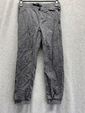 Old Navy Boys Jogger Pants Elastic Waist Stretch Gray Herringbone Size M 8 