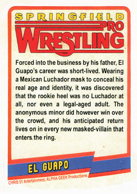 El Guapo Bart Simpson Chris51 Parody Card Springfield Pro