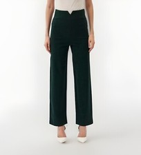 Patrizia Pepe wide leg pants deep green color size 44 us 10 RRP 218  