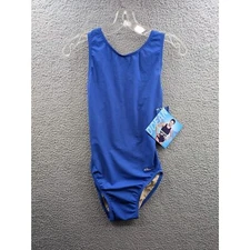 NWT Dolfin Aquashape Women's Conservative Blue Lap Swim Suit size 32/6