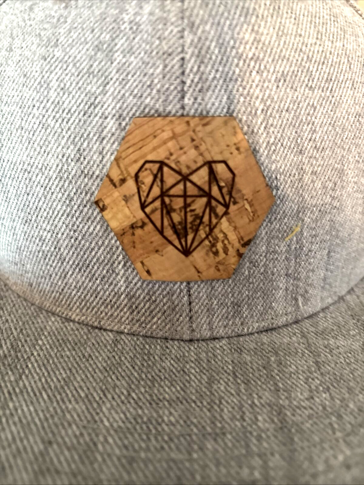 Decky Heart Hat snapback cap gray adjustable - image 3