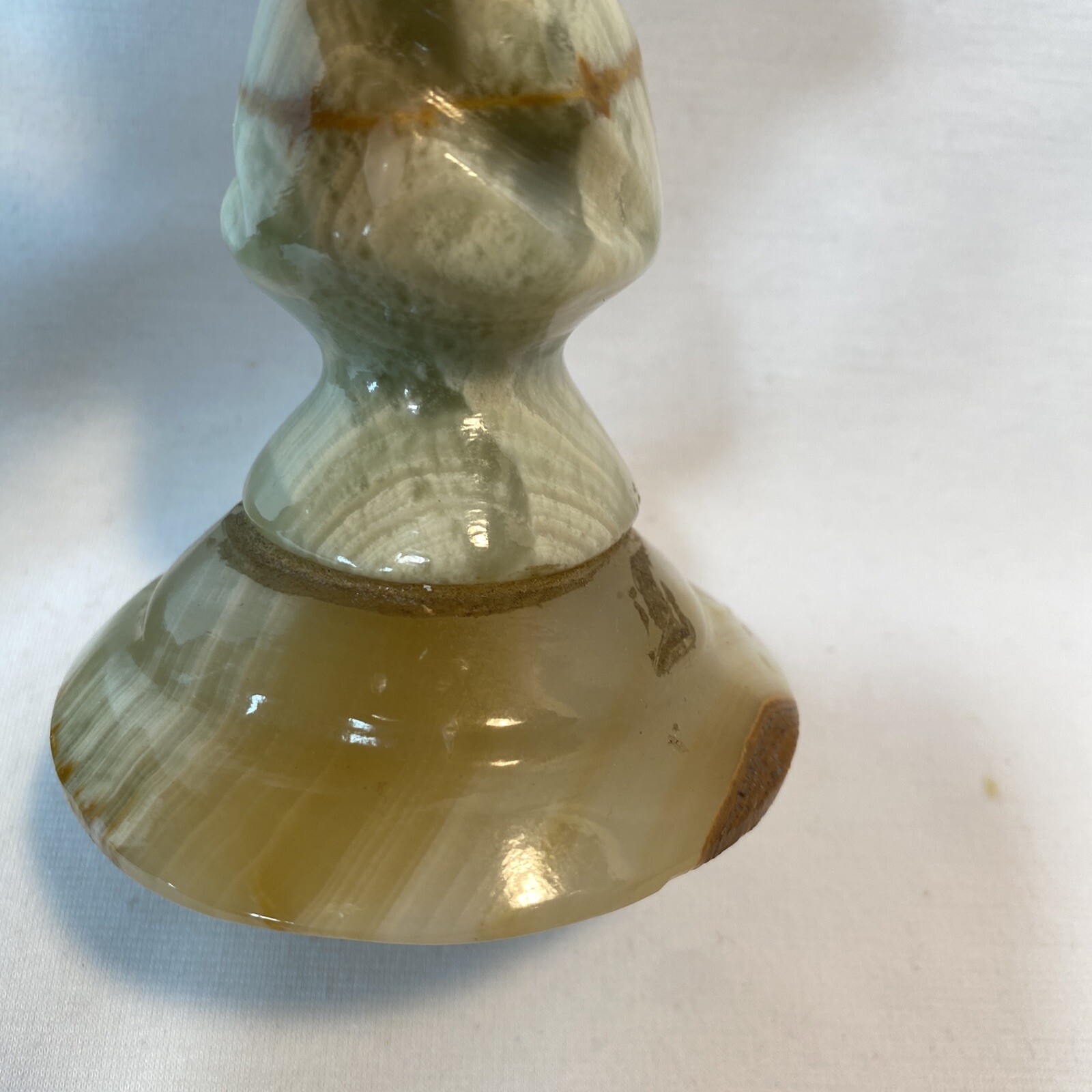 Alabaster marble Candle sticks 6 inch carved Candle holders Pillar Tulip