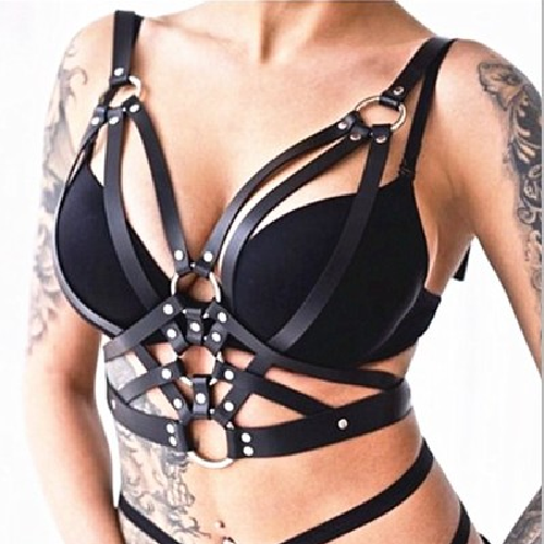 Sexy Damen-Dessous Leder Nachtwäsche Nachtwäsche Body Babydoll Unterwäsche Geschenk - Bild 25 von 37