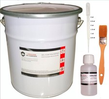 5kg. de GEL COAT POLYESTER ISO. MARINE INCOLORE + catalyseur, pinceau & pipette.