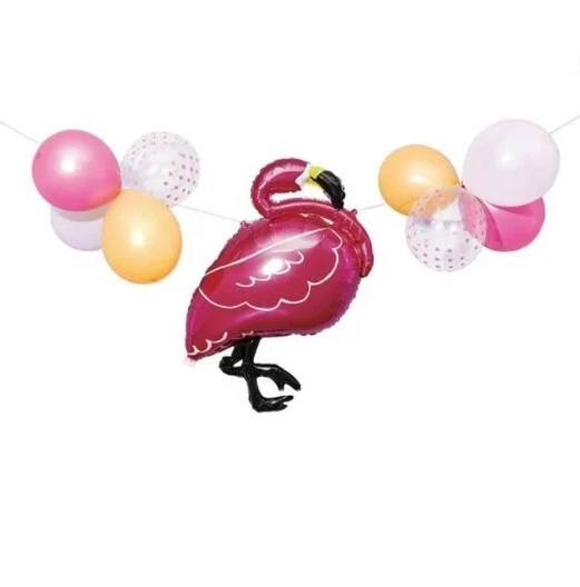 Tres (3) Escuadrón Sol ~ 31.75" Globos Flamenco Lámina ~ 12" Globos ~ Guirnalda Foto 4 de 4