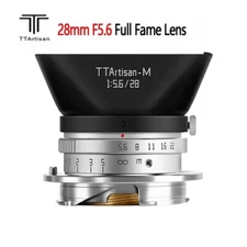 TTArtisan 28mm F5.6 Wide-angle Lens+Lens Hood For Leica M-mount Camera M10 M8 M9