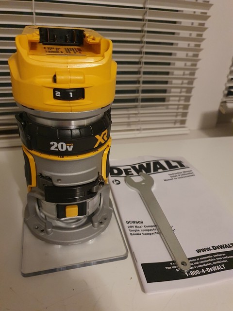 DEWALT DCW600B 20V MAX XR Cordless Compact Router - Tool Only for sale 