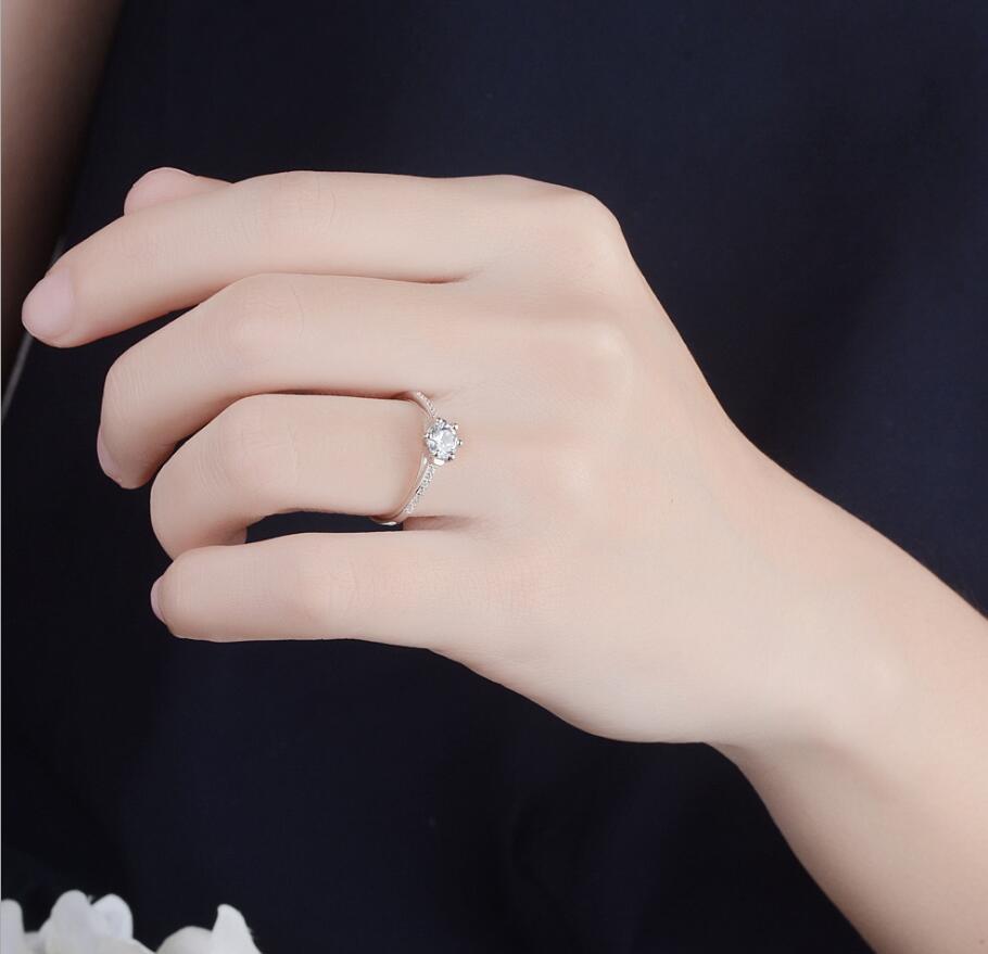 Anillo Solitario De Promesa O Compromiso Plata 925 Zirconia# | Meses