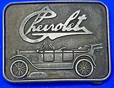 Vintage Chevrolet Chevy Antique Car logo emblem belt buckle by RJ Roberts