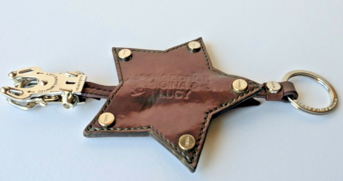GEORGE, GINA & LUCY/GG&L HEAVY DUTY STAR KEYRING IRREDICENT