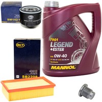 MotoröL Filter Set 0W40 4 Liter + ÖLablassschraube FüR Renault Clio III Dci 1.5