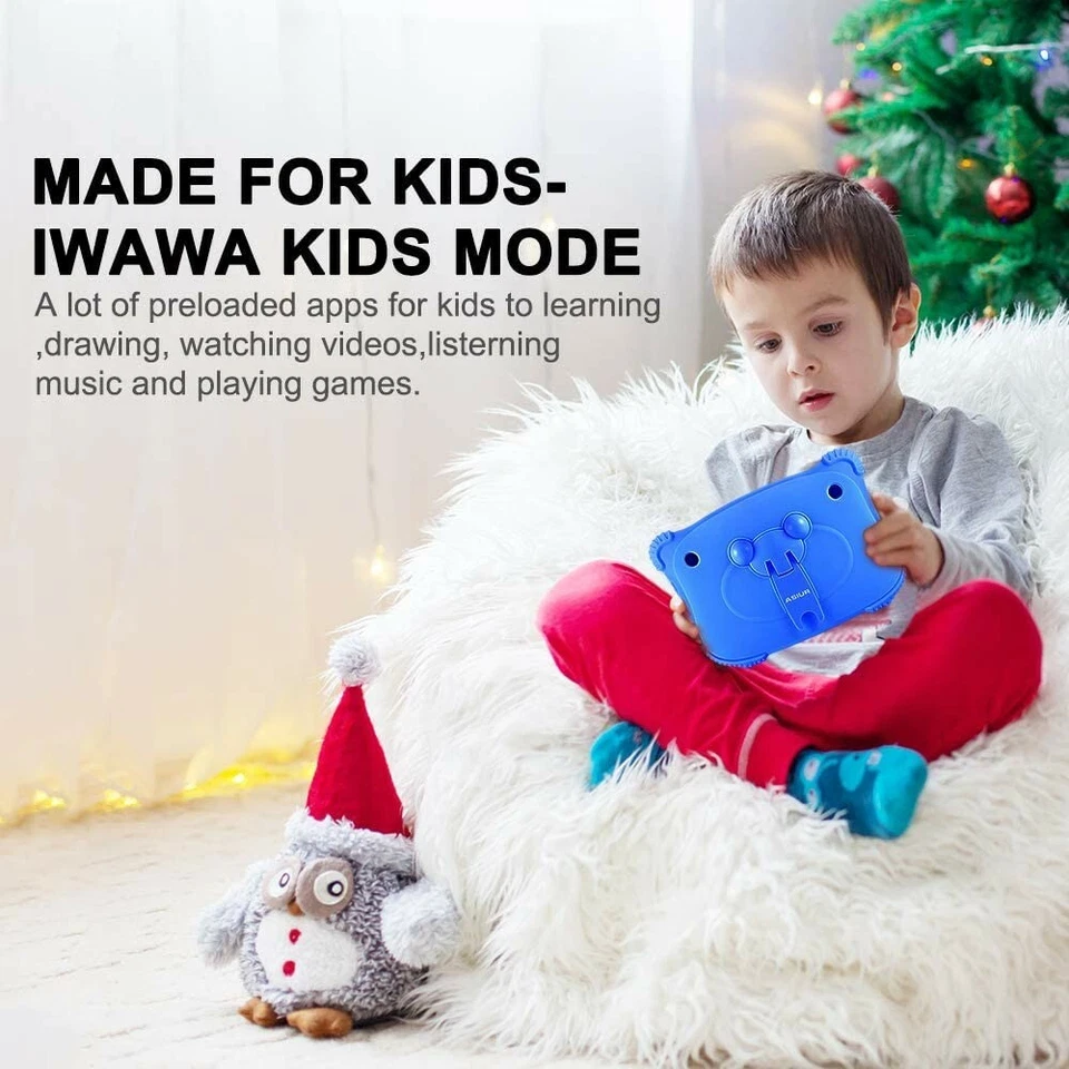 Kids Tablet, ASIUR QuadCore 2GB RAM 16GB ROM Android 9.0 Kids Educational Learni - Image 3 of 4