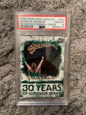 2018 Topps WWE Undisputed Ultimate Warrior Green 15/50 PSA 10 POP 1