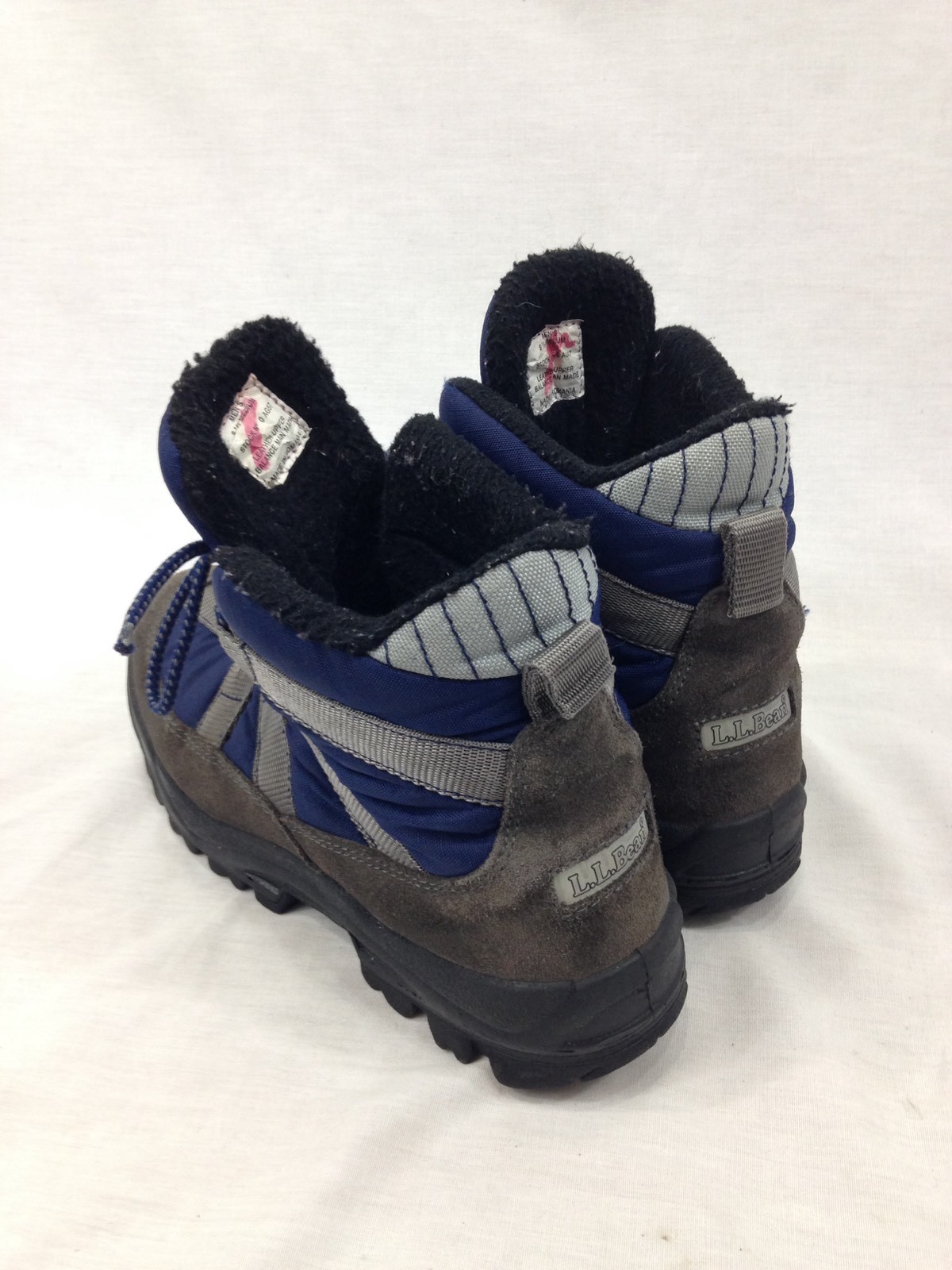VTG LL Blue Bean Hiking Stivali Uomo 8.5 Medium Blue LL Gray Pelle Canvas Lace Up Winter 4ec616 VTG LL Blue Bean Hiking Stivali Uomo 8.5 Medium Blue LL Gray Pelle Canvas Lace Up Winter 4ec616