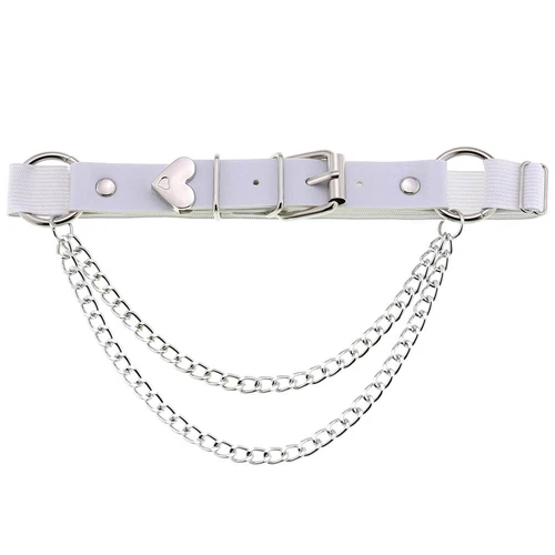 Punk Style PU Leather Thigh Ring Nightclub Leg Chain Ladies Garter Belt - Picture 12 of 22