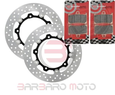 SATZ BREMSSCHEIBEN VORNE SCHWIMMEND + BELÄGE BREMBO TMAX 500 2008 2009 2010