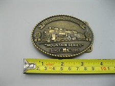 Vintage 1985 Railroad Savings Mountain Series Belt Buckle