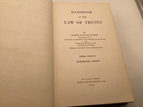 Bogert on Trusts by George G Bogert 3rd Edition - 1952 Hornbook Series - Picture 6 of 10